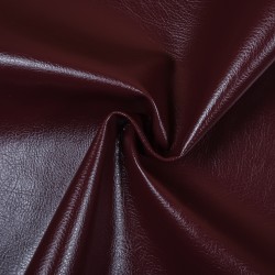 Ткань Дерматин (Кожзам) для мебели (Ширина 138см), цвет Бордовый (на отрез) в Сергиевом Посаде