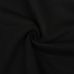 Ткань Футер 3-х нитка (Ширина 1,85 м), цвет Черный (на отрез) в Сергиевом Посаде