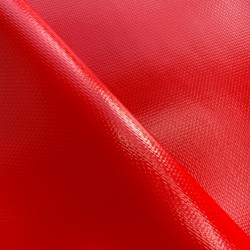 Ткань ПВХ 600 гр/м2 плотная (Ширина 1,5м), цвет Красный (на отрез) в Сергиевом Посаде
