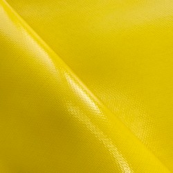 Ткань ПВХ 600 гр/м2 плотная (Ширина 1,5м), цвет Жёлтый (на отрез) в Сергиевом Посаде