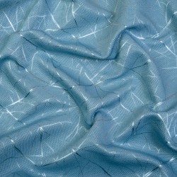 Ткань Блэкаут для штор светозатемняющая 75% &quot;Ледовое тиснение, Голубой&quot; (на отрез)  в Сергиевом Посаде