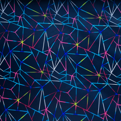 Ткань Оксфорд 210D PU, принт &quot;Неоновые треугольники&quot; (на отрез)  в Сергиевом Посаде
