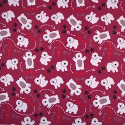 Ткань Oxford 600D PU (Ширина 1,48м), принт &quot;Белые мишки&quot; (на отрез) в Сергиевом Посаде