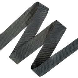 Окантовочная лента-бейка, цвет Чёрный 22мм (на отрез) в Сергиевом Посаде