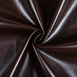 Ткань Дерматин (Кожзам) для мебели (Ширина 138см), цвет Темно-Коричневый (на отрез) в Сергиевом Посаде