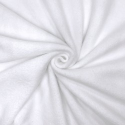 Ткань Флис Двусторонний 280 гр/м2 (Ширина 150см), цвет Белый (на отрез) в Сергиевом Посаде