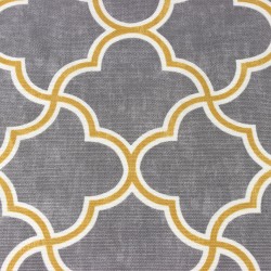 Интерьерная ткань Дак (DUCK) (ширина 1,8м), принт &quot;Орнамент на Сером&quot; (на отрез) в Сергиевом Посаде
