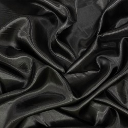 Ткань Атлас-сатин, цвет Черный (на отрез)  в Сергиевом Посаде