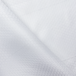 Ткань Oxford 300D PU Рип-Стоп СОТЫ, цвет Белый (на отрез) в Сергиевом Посаде