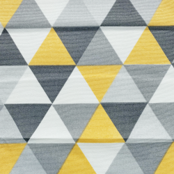 Интерьерная ткань Дак (DUCK) (ширина 1,8м), принт &quot;Треугольники&quot; (на отрез) в Сергиевом Посаде