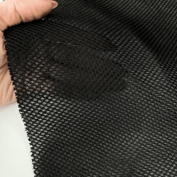 Сетка 3D трехслойная Air mesh 165 гр/м2 (Ширина 150см), цвет Черный (на отрез) в Сергиевом Посаде