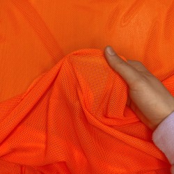 Трикотажная Сетка 75 г/м2, цвет Оранжевый (на отрез)  в Сергиевом Посаде
